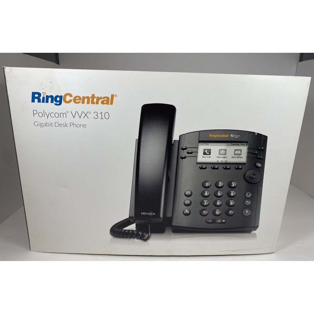 Polycom VVX 310 VoIP IP Phone & Stand AS IS VVX310